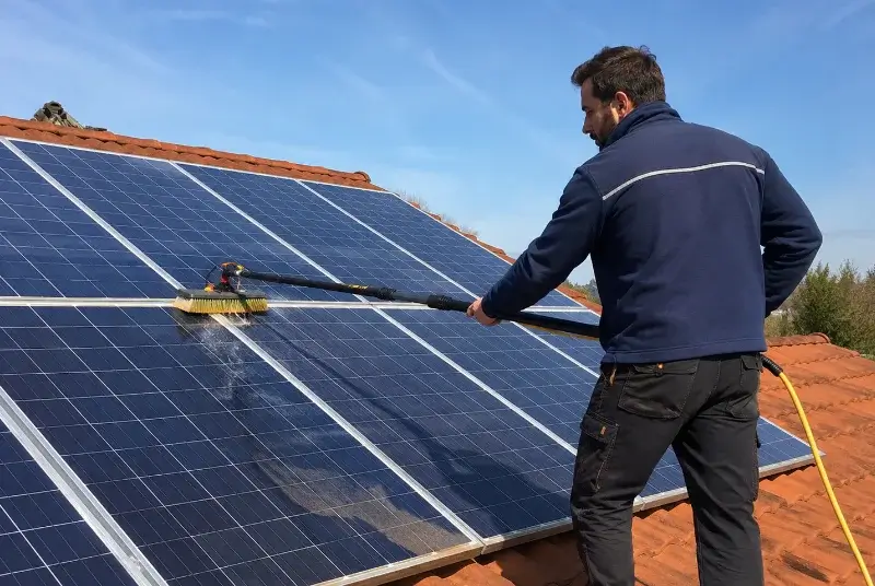 Nettoyage et entretien de panneaux solaires au Bugue